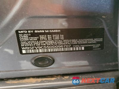Zdjęcie 12 z 12 samochodu: 2013 BMW M5 VIN:WBSFV9C55DD096707 - miniatura