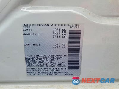 Zdjęcie 12 z 12 samochodu: 2023 NISSAN ALTIMA SR VIN:1N4BL4CV2PN424684 - miniatura