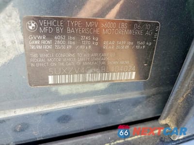 Zdjęcie 13 z 13 samochodu: 2011 BMW X5 XDRIVE35I VIN:5UXZV4C56BL404024 - miniatura