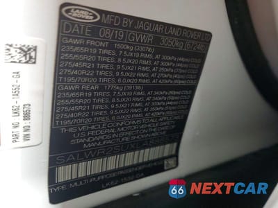 Zdjęcie 14 z 14 samochodu: 2020 LAND ROVER RANGE ROVER SPORT HSE VIN:SALWR2SUXLA886573 - miniatura