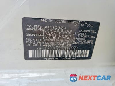 Zdjęcie 13 z 13 samochodu: 2024 SUBARU CROSSTREK PREMIUM VIN:JF2GUADC4R8863378 - miniatura