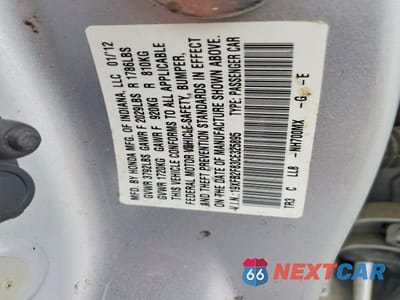 Zdjęcie 12 z 12 samochodu: 2012 HONDA CIVIC EX VIN:19XFB2F83CE325895 - miniatura