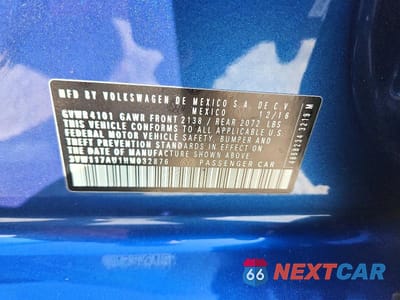 Zdjęcie 12 z 12 samochodu: 2017 VOLKSWAGEN GOLF S VIN:3VW117AU1HM032876 - miniatura