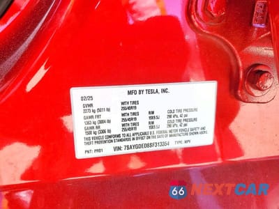 Zdjęcie 14 z 14 samochodu: 2025 TESLA MODEL Y VIN:7SAYGDED8SF313354 - miniatura