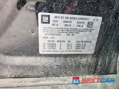 Zdjęcie 13 z 13 samochodu: 2020 CHEVROLET TRAX 1LT VIN:KL7CJPSB0LB335265 - miniatura