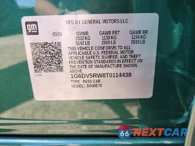 Zdjęcie 12 z 12 samochodu: 2026 CADILLAC CT5-V VIN:1G6DV5RW8T0114438 - miniatura