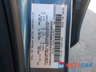 Zdjęcie 12 z 12 samochodu: 2010 MAZDA 3 I VIN:JM1BL1SG0A1283902 - miniatura