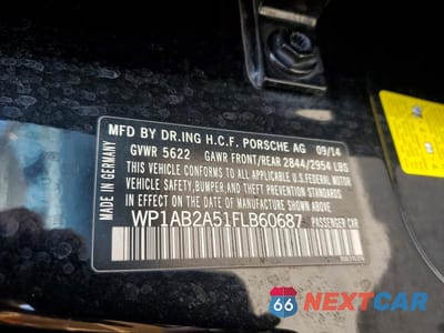 Zdjęcie 13 z 13 samochodu: 2015 PORSCHE MACAN S VIN:WP1AB2A51FLB60687 - miniatura