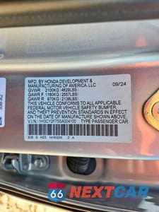 Zdjęcie 13 z 13 samochodu: 2025 HONDA ACCORD HYBRID SPORT-L VIN:1HGCY2F75SA004100 - miniatura