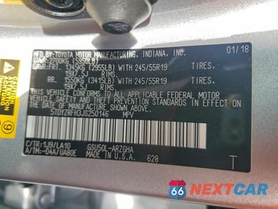 Zdjęcie 12 z 12 samochodu: 2018 TOYOTA HIGHLANDER LIMITED VIN:5TDYZRFH3JS250146 - miniatura
