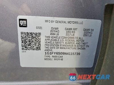 Zdjęcie 13 z 13 samochodu: 2022 CHEVROLET BOLT EUV LT VIN:1G1FY6S09N4115739 - miniatura
