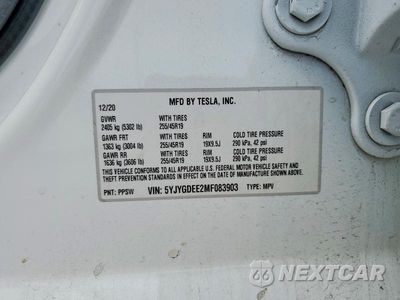 Zdjęcie 14 z 14 samochodu: 2021 TESLA MODEL Y VIN:5YJYGDEE2MF083903 - miniatura