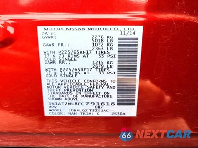 Zdjęcie 12 z 12 samochodu: 2015 NISSAN ROGUE SV VIN:5N1AT2ML8FC791618 - miniatura