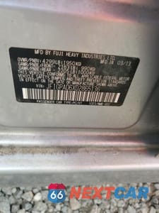 Zdjęcie 12 z 12 samochodu: 2013 SUBARU IMPREZA VIN:JF1GPAD6XD2865136 - miniatura