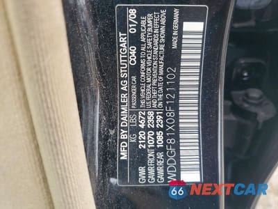 Zdjęcie 12 z 12 samochodu: 2008 MERCEDES-BENZ C 300 4MATIC VIN:WDDGF81X08F121102 - miniatura