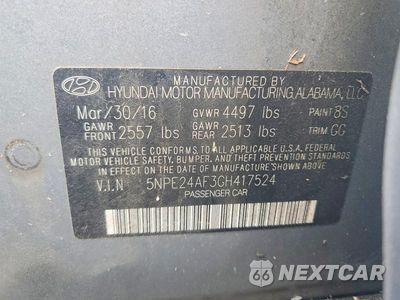 Zdjęcie 12 z 12 samochodu: 2016 HYUNDAI SONATA SE VIN:5NPE24AF3GH417524 - miniatura