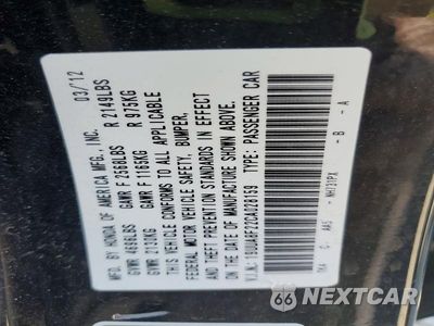Zdjęcie 12 z 12 samochodu: 2012 ACURA TL VIN:19UUA8F22CA028159 - miniatura