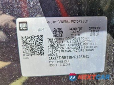 Zdjęcie 13 z 13 samochodu: 2023 CHEVROLET MALIBU LT VIN:1G1ZD5ST0PF123541 - miniatura