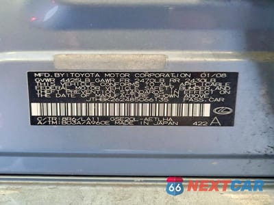 Zdjęcie 12 z 12 samochodu: 2008 LEXUS IS 250 VIN:JTHBK262485066135 - miniatura