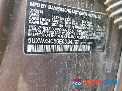 Zdjęcie 12 z 12 samochodu: 2014 BMW X3 XDRIVE28I VIN:5UXWX9C59E0D34392 - miniatura