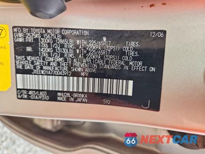Zdjęcie 14 z 14 samochodu: 2007 TOYOTA HIGHLANDER HYBRID VIN:JTEEW21A770043912 - miniatura