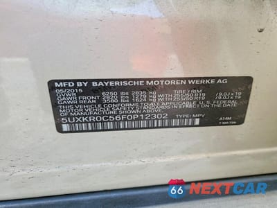Zdjęcie 13 z 13 samochodu: 2015 BMW X5 XDRIVE35I VIN:5UXKR0C56F0P12302 - miniatura