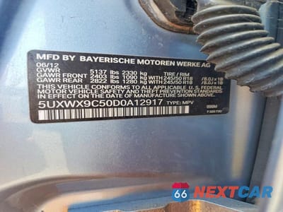 Zdjęcie 13 z 13 samochodu: 2013 BMW X3 XDRIVE28I VIN:5UXWX9C50D0A12917 - miniatura