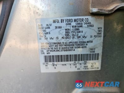 Zdjęcie 14 z 14 samochodu: 2007 FORD EDGE SEL PLUS VIN:2FMDK39C37BB59514 - miniatura