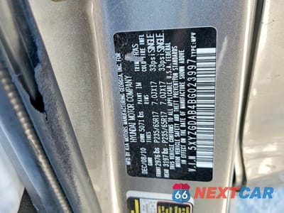 Zdjęcie 13 z 13 samochodu: 2011 HYUNDAI SANTA FE GLS VIN:5XYZGDAB4BG023997 - miniatura
