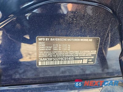 Zdjęcie 12 z 12 samochodu: 2023 BMW 330XE VIN:3MW39FS02P8C91455 - miniatura