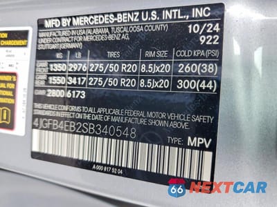 Zdjęcie 13 z 13 samochodu: 2025 MERCEDES-BENZ GLE 350 VIN:4JGFB4EB2SB340548 - miniatura