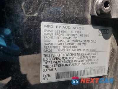 Zdjęcie 13 z 13 samochodu: 2017 AUDI Q7 PREMIUM PLUS VIN:WA1LAAF70HD058466 - miniatura