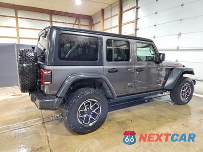 Trzecie zdjęcie samochodu z tyłu: 2024 JEEP WRANGLER RUBICON VIN:1C4PJXFG9RW307671 - miniatura