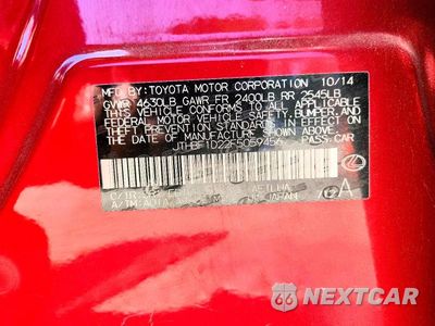 Zdjęcie 13 z 13 samochodu: 2015 LEXUS IS 250 VIN:JTHBF1D22F5059456 - miniatura