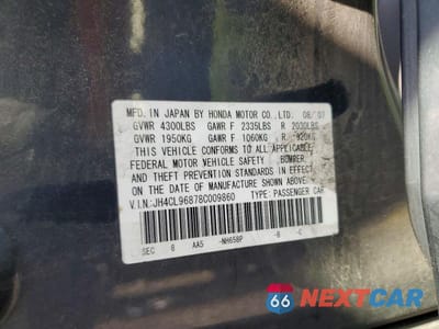 Zdjęcie 12 z 12 samochodu: 2008 ACURA TSX VIN:JH4CL96878C009860 - miniatura