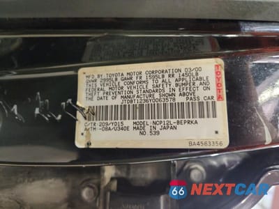 Zdjęcie 12 z 12 samochodu: 2000 TOYOTA ECHO BASE VIN:JTDBT1236Y0063578 - miniatura