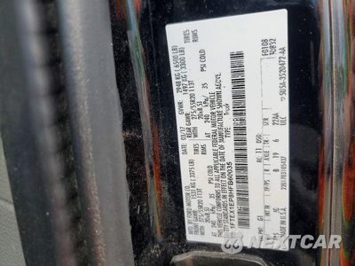 Zdjęcie 12 z 12 samochodu: 2017 FORD F150 SUPER CAB VIN:1FTEX1EP8HFB60035 - miniatura