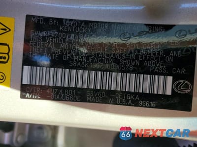 Zdjęcie 12 z 12 samochodu: 2018 LEXUS ES 350 VIN:58ABK1GG7JU090578 - miniatura