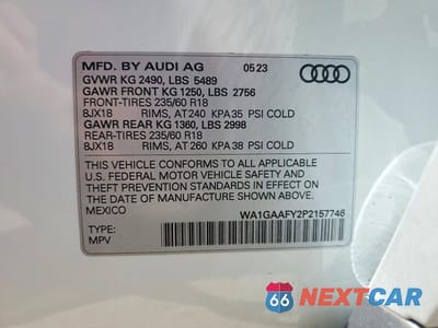 Zdjęcie 13 z 13 samochodu: 2023 AUDI Q5 PREMIUM 45 VIN:WA1GAAFY2P2157746 - miniatura