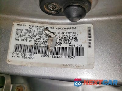 Zdjęcie 12 z 12 samochodu: 2004 TOYOTA COROLLA SEDAN 2WD VIN:1NXBR32E04Z191129 - miniatura