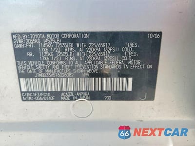 Zdjęcie 13 z 13 samochodu: 2007 TOYOTA RAV4 BASE VIN:JTMBD33V576028082 - miniatura