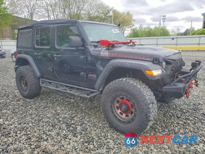 Czwarte zdjęcie samochodu z boku: 2018 JEEP WRANGLER UNLIMITED RUBICON VIN:1C4HJXFG9JW284126 - miniatura