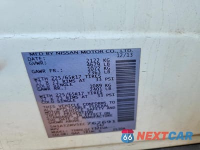 Zdjęcie 14 z 14 samochodu: 2014 NISSAN ROGUE SV VIN:5N1AT2MV5EC762691 - miniatura