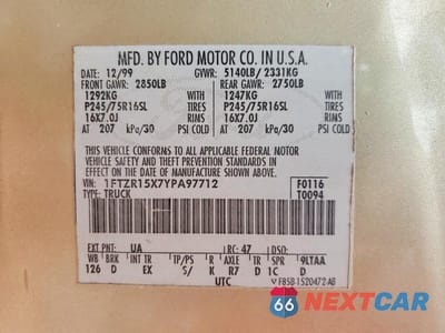Zdjęcie 12 z 12 samochodu: 2002 FORD RANGER SUPER CAB VIN:1FTZR45E02PA51677 - miniatura