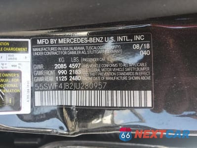 Zdjęcie 12 z 12 samochodu: 2018 MERCEDES-BENZ C 300 VIN:55SWF4JB2JU280957 - miniatura