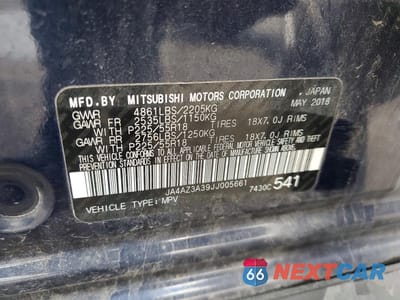 Zdjęcie 14 z 14 samochodu: 2018 MITSUBISHI OUTLANDER SE VIN:JA4AZ3A39JJ005661 - miniatura