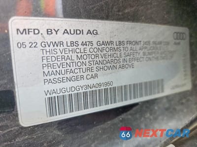 Zdjęcie 12 z 12 samochodu: 2022 AUDI A3 PREMIUM VIN:WAUGUDGY3NA091950 - miniatura