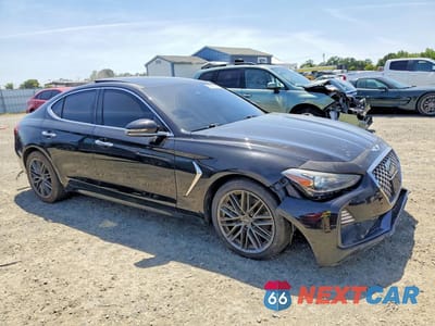 Czwarte zdjęcie samochodu z boku: 2019 GENESIS G70 ELITE VIN:KMTG34LA5KU040055 - miniatura