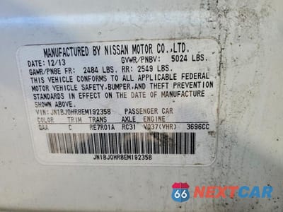 Zdjęcie 13 z 13 samochodu: 2014 INFINITI QX50 JOURNEY VIN:JN1BJ0HR8EM192358 - miniatura