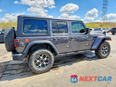 Trzecie zdjęcie samochodu z tyłu: 2021 JEEP WRANGLER UNLIMITED RUBICON VIN:1C4HJXFG2MW576723 - miniatura